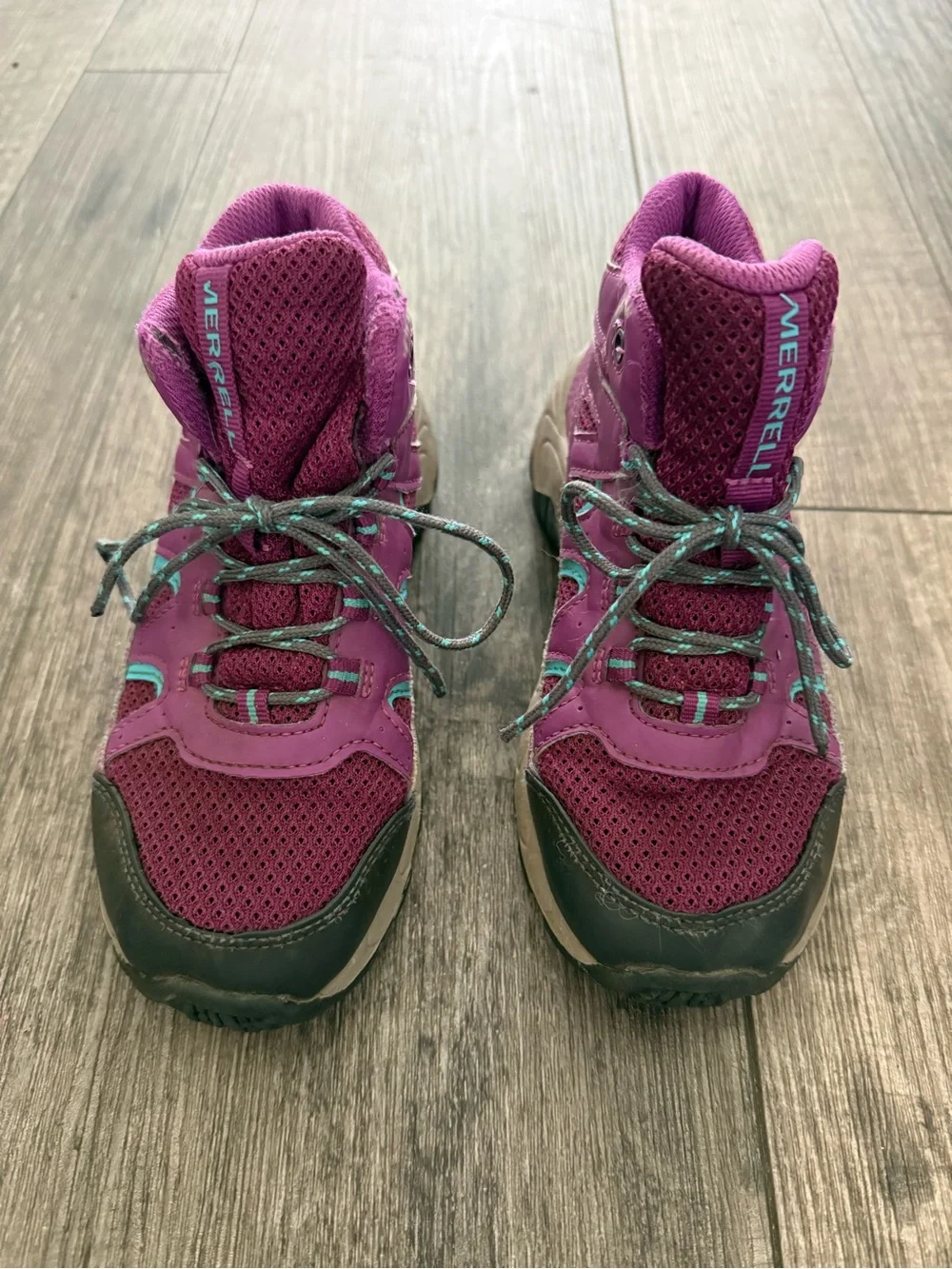 Merrell Kids Purple and Teal Waterproof Hiking Boots